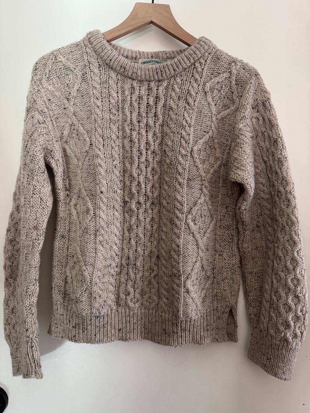 ARAN CRAFTS 100% Irish wool vintage Fisherman's sweater - S